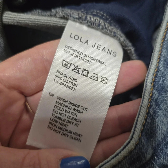 NWT LOLA Bradly-DIS Midrise Flare Jeans, Medium Wash, Destructed, Size 32. - Picture 12 of 13